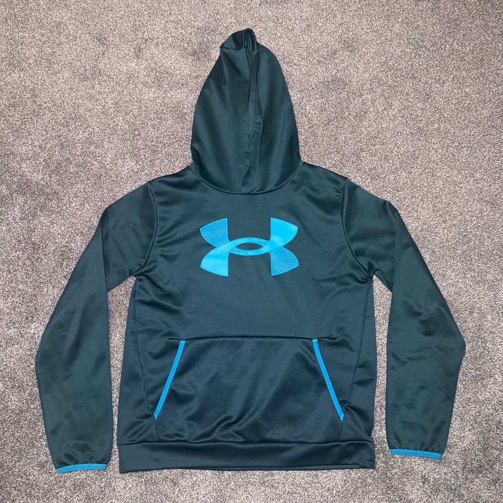 Under Armour‎ Youth Boys Navy Blue Pullover Hoodie Size Y Large